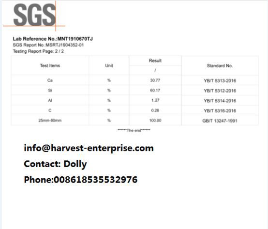 ការប្រើប្រាស់សារធាតុ Silicon Calcium Alloy